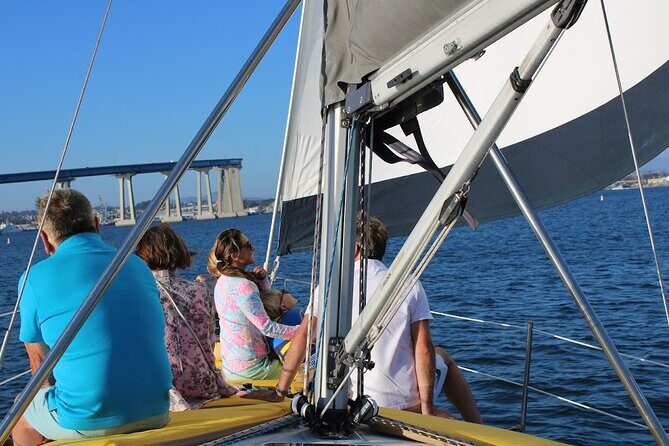 2.5 Hour Private Sunset Sailing Tour in San Diego up to 12 guests - Cruising along Seaport Village: kites, shore walkers, and skyline angles
