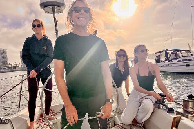 2-Hour Sunset Sailing on San Diego Bay - San Diego Bay at golden hour: skyline views and real waterfront action