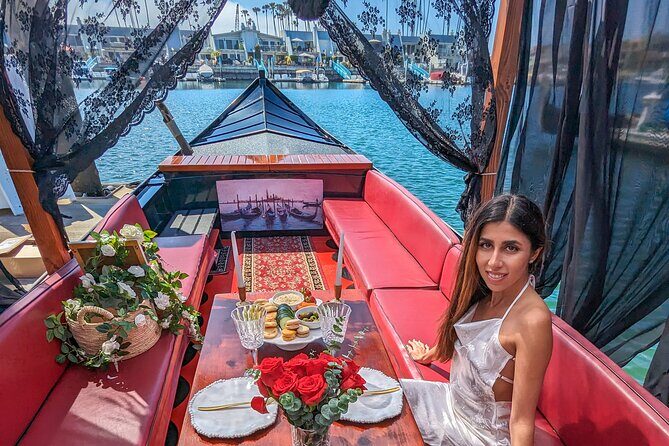 Beautiful Luxury Picnic on a Docked Gondola Boat in Coronado - A Gondola Docked in Coronado Cays: The Setting That Does the Work