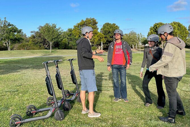 Electric Scooter Waterfront Tour with Pictures - Liberty Station Park: Military history with room to cruise