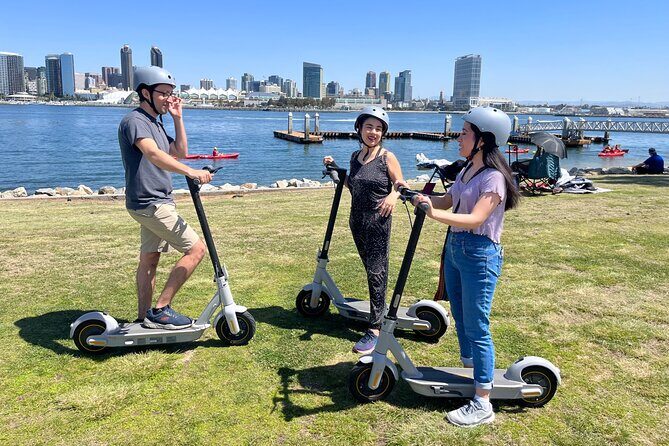 Explore Coronado Island by E-Scooter with Photos Included - Stop 1: Coronado Tidelands Park skyline views and photo time