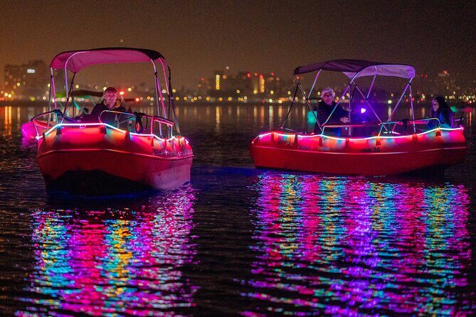 Glow Electric Boat night date experience in San Diego Bay - San Diego Bay Night Views: The Real Point of the Glow Electric Boat