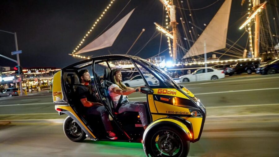 San Diego: Coronado Island Electric GoCar Night Tour - Coronado Ferry Landing and Coronado Island: The Waterline Effect