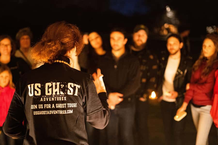 San Diego: Gaslamp Quarter Ghosts and Crime Walking Tour - Horton Grand Hotel at night: spirits, eyewitness accounts, and the vibe shift