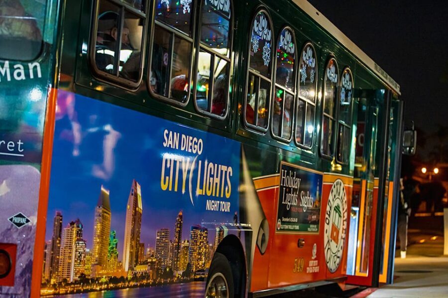 San Diego: Holiday Lights and Sights Trolley Tour - Little Italy After Dark: Festive Energy in a Smaller-Scale Setting