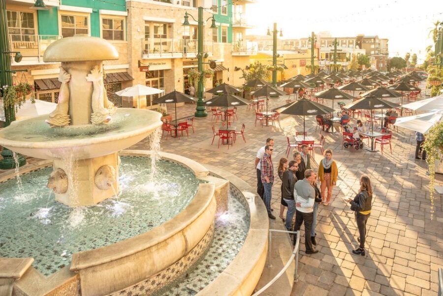 San Diego: Little Italy Food & Drink Walking Tour - Meeting at Piazza della Famiglia and what the 150-minute pace feels like