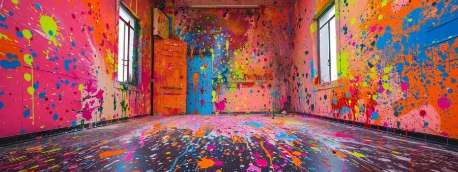 San Diego: Splatter Paint Experience - What you create: a take-home abstract masterpiece