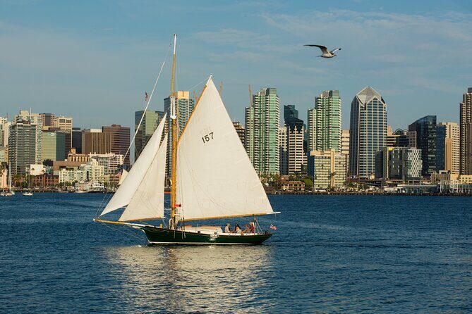 San Diego Sunset or Afternoon Sail on Classic Yacht - Coronado Bridge, Rady Shell, and the Convention Center skyline pass