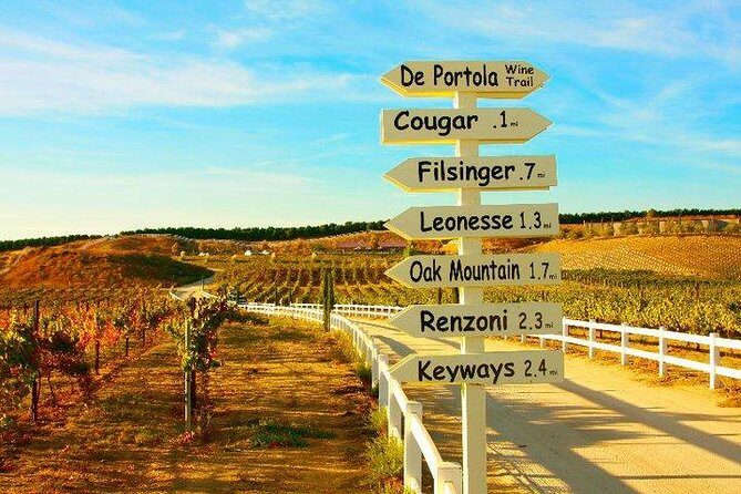San Diego to Temecula: Wine Country Tour & Historic Old Town - Frangipani Estate Winery: boutique patio tasting plus lunch around 1:15