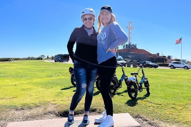 The Mount Soledad E-Bike Tour - Law Street and Legends Gallery: cliffs, jogging paths, and Dr. Seuss art