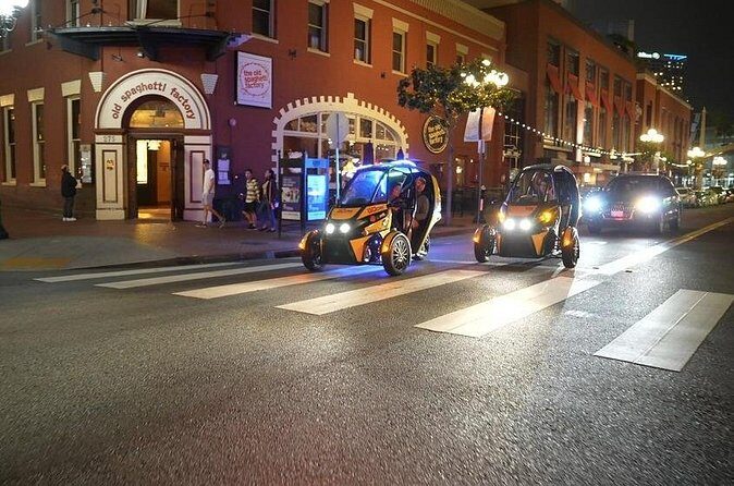 Viator Exclusive GoCar After Dark: Self-Guided Tour of Gaslamp and Balboa Park - Balboa Park after dark: calmer driving and big lighting effects