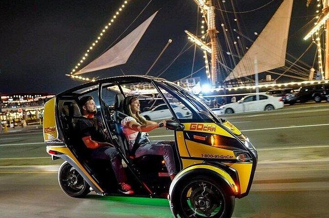 Viator Exclusive GoCar After Dark: Self-Guided Tour of Gaslamp and Balboa Park - USS Midway at night: the emotional punch of the end stop